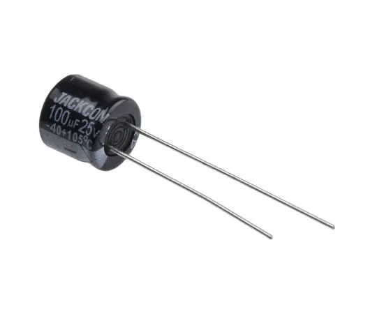 63-4989-59 RS PRO 100μF 25V dc Aluminium Electrolytic Capacitor, Through Hole 8 (Dia.) x 7mm +105°C 8mm 3.5mm 7mm 707-5806
