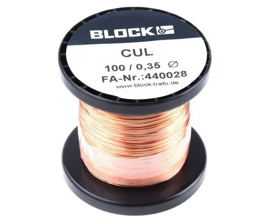 63-5093-13 Block Single Core 0.35mm diameter Copper Wire, 87m Long CUL 100/0,35