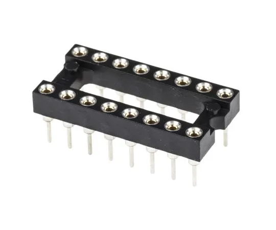 63-4983-14 Preci-Dip 2.54mm Pitch Vertical 16 Way, Through Hole Turned Pin Open Frame IC Dip Socket, 1A 110-87-316-41-001101