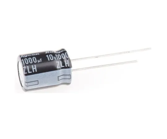 63-4984-93 Rubycon 1000μF 10V dc Aluminium Electrolytic Capacitor, Through Hole 10 (Dia.) x 12.5mm +105°C 10mm 5mm 10ZLH1000MEFC10X12.5