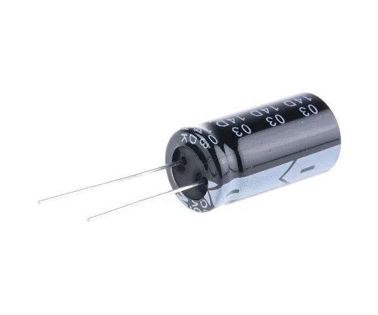 63-4998-34 RS PRO 2200μF 35V dc Aluminium Electrolytic Capacitor, Through Hole 13 (Dia.) x 26mm +105°C 13mm 5mm 26mm 711-1346