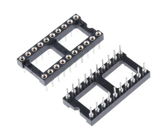 63-4983-17 Preci-Dip 2.54mm Pitch Vertical 20 Way, Through Hole Turned Pin Open Frame IC Dip Socket, 1A 110-87-420-41-001101