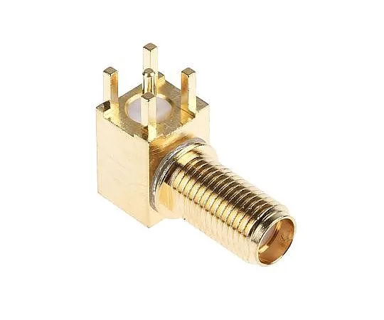 63-5162-60 Cinch Connectors Right Angle 50Ω PCB Mount SMA Connector, Solder Termination LMR100, LMR195, LMR200, LMR240, RG142, 142-0701-501