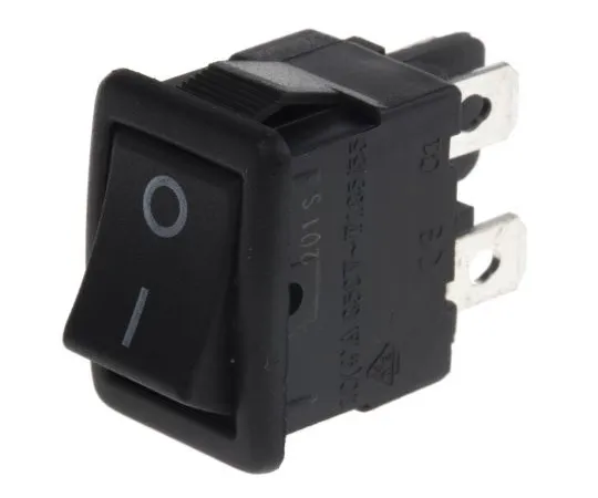63-4987-95 ZF Double Pole Single Throw (DPST), Latching Rocker Switch Panel Mount LRA32H2FBBNN
