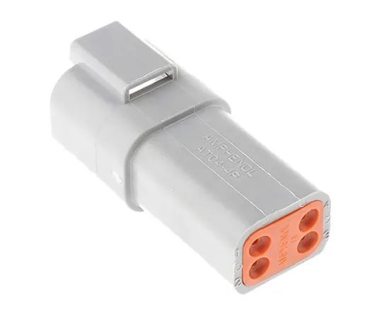 63-4973-74 Amphenol AT Series, 4 Way Cable Mount Socket Power Connector AT04-4P