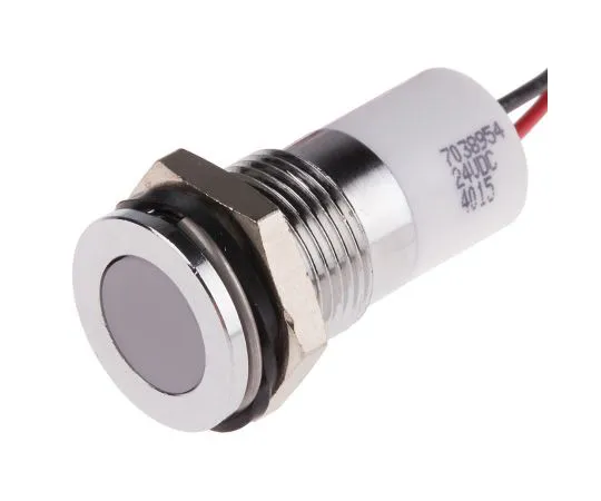 63-4985-90 RS PRO White Indicator, 24 V dc, 14mm Mounting Hole Size, Lead Wires Termination, IP67 703-8954