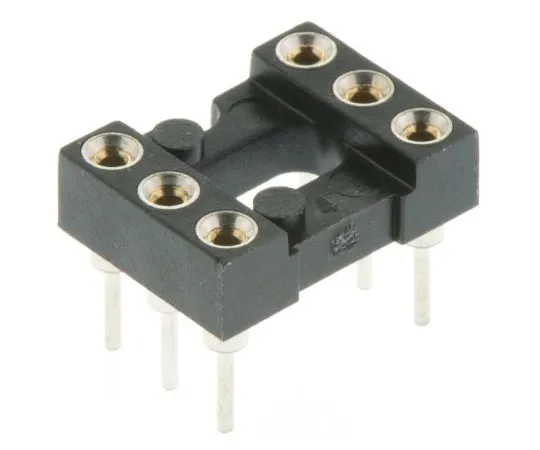 63-4983-09 Preci-Dip 2.54mm Pitch Vertical 6 Way, Through Hole Turned Pin Open Frame IC Dip Socket, 1A 110-87-306-41-001101