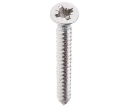 63-6571-40 RS PRO Plain Stainless Steel Countersunk Head Self Tapping Screw, N°No. 6 x 1.1/4in Long 32mm Long 180-667