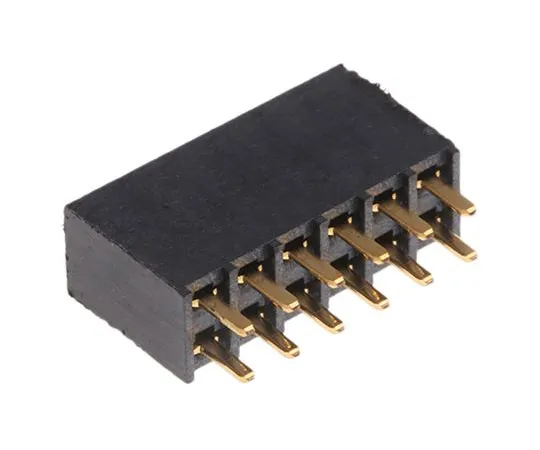 63-5080-21 Samtec SSW Series 2.54mm Pitch 12 Way 2 Row Straight PCB Socket, Through Hole, Solder Termination SSW-106-01-G-D