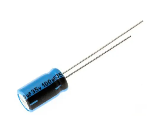 63-4958-51 Vishay 100μF 35V dc Aluminium Electrolytic Capacitor, Through Hole 6.3 (Dia.) x 11mm +85°C 6.3mm 2.5mm MAL203850101E3
