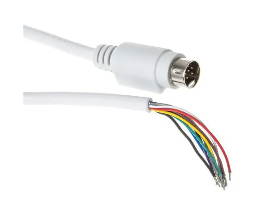63-5024-53 2m 9-Pin Male Moulded Plug to Free End White DIN Video Cable Assembly 724-1150