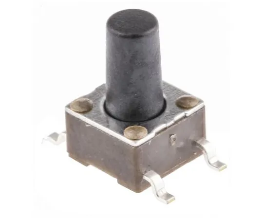 63-5012-83 Black Button Tactile Switch, Single Pole Single Throw (SPST) 50 mA @ 24 V dc 5.9mm 1571563-9