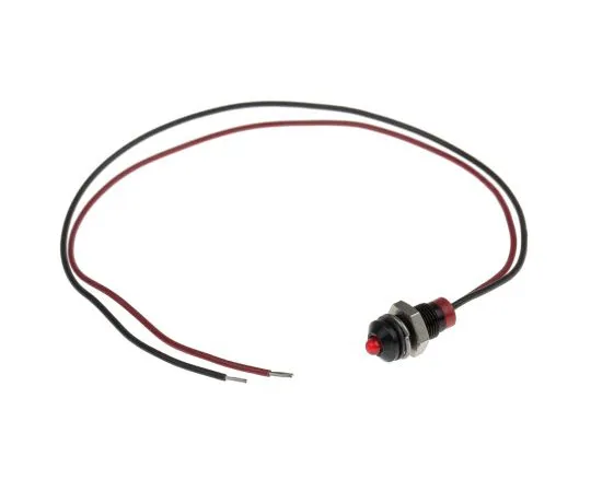 63-5022-25 RS PRO Red Indicator, 2 V dc, 6mm Mounting Hole Size, Lead Wires Termination, IP67 722-7704