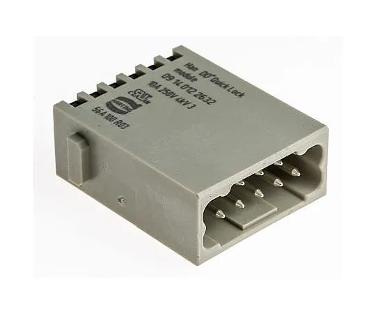 63-5142-89 Han-Modular 0914 Series Quick Lock Module, Male, 12 Way, 10A, 250 V 9140122632