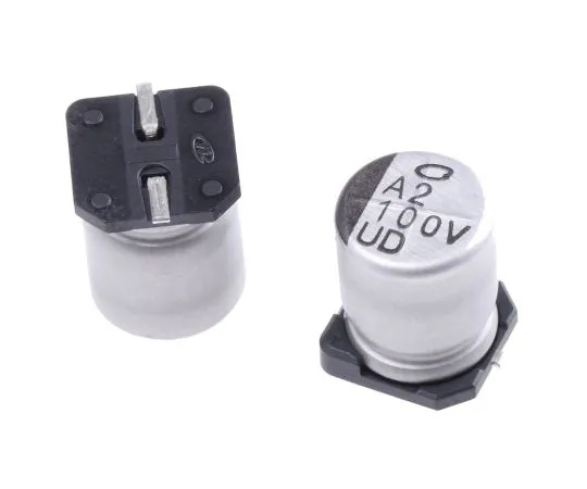 63-5042-19 Nichicon 100μF 35V dc Aluminium Electrolytic Capacitor, Surface Mount 8 (Dia.) x 10mm +105°C 8mm 3.1mm UUD1V101MNL1GS