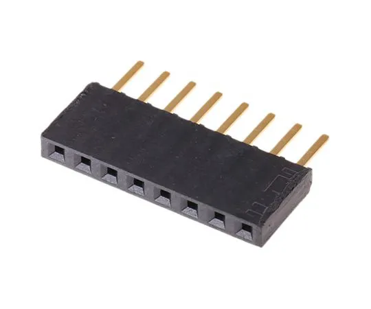 63-5080-30 Samtec SSW Series 2.54mm Pitch 8 Way 1 Row Straight PCB Socket, Through Hole, Solder Termination SSW-108-02-G-S