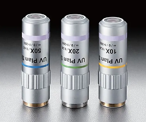 61-6998-16 3-Wavelengths Objective Lens (NPAL-10-UV-YSTF) Magnification 10x PFL-10-UV/NUV-AG