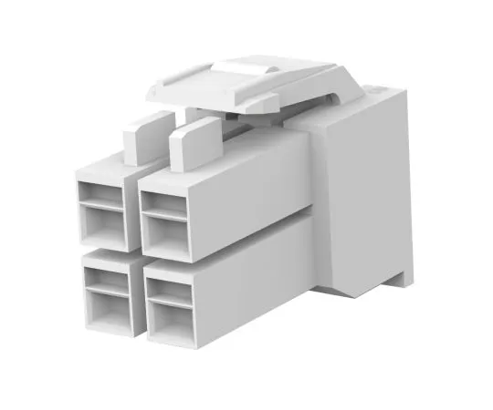 63-4996-46 TE Connectivity AMP Universal Power Male Connector Housing, 3.96 mm, 4.6 mm Pitch, 4 Way, 2 Row 176273-1