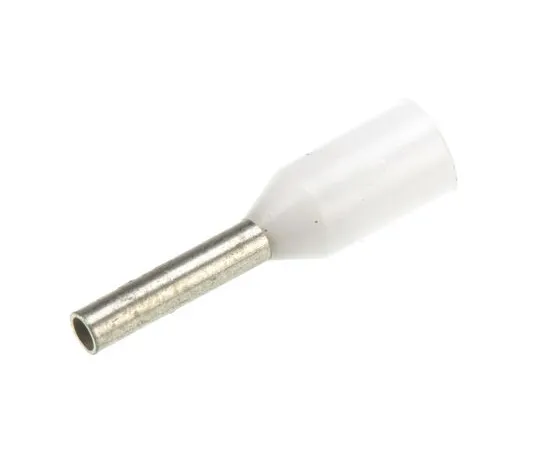 63-5013-88 TE Connectivity Insulated Crimp Bootlace Ferrule, 6mm Pin Length, 1mm Pin Diameter, 0.5mm² Wire Size, White 966067-1