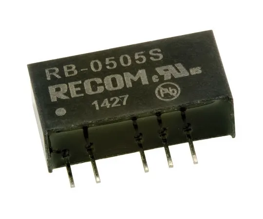 63-4938-31 Recom RB 1W Isolated DC-DC Converter Through Hole, Voltage in 4.5 → 5.5 V dc, Voltage out 5V dc RB-0505S