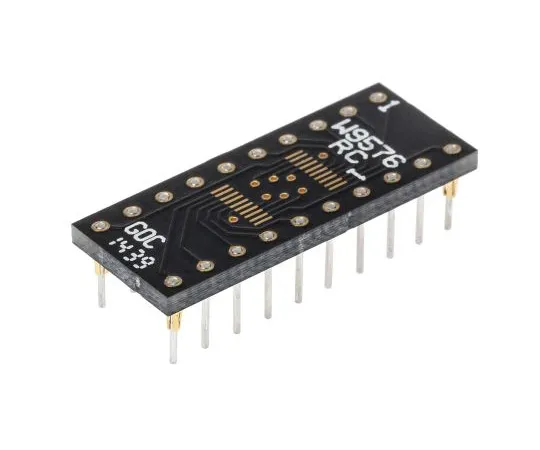 63-5047-23 Winslow Straight Through Hole Mount 0.5 mm, 2.54 mm Pitch IC Socket Adapter, 20 Pin Female SOP to 20 Pin Male DIP W9576RC