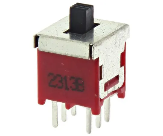 63-5036-22 PCB Slide Switch Double Pole Double Throw (DPDT) On-Off-On 3 A @ 120 V ac Top 734-7252