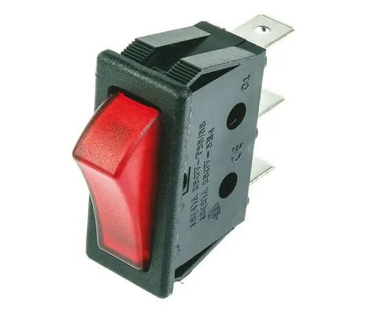 63-4987-97 ZF Illuminated Single Pole Single Throw (SPST), Latching Rocker Switch Panel Mount TRG22F2BBREN