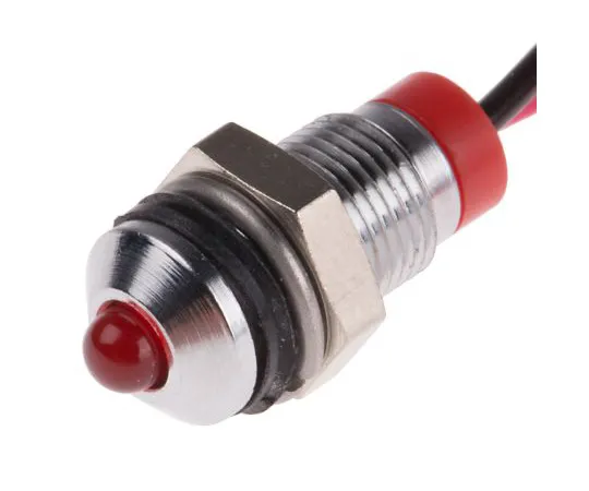 63-5022-20 RS PRO Red Indicator, 2 V dc, 6mm Mounting Hole Size, Lead Wires Termination, IP67 722-7671