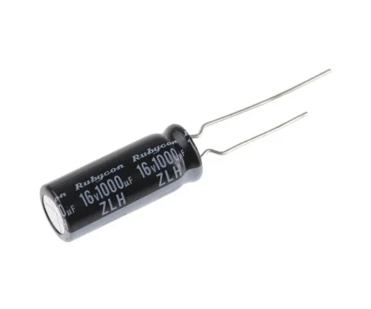 63-4985-01 Rubycon 1000μF 16V dc Aluminium Electrolytic Capacitor, Through Hole 8 (Dia.) x 20mm +105°C 8mm 3.5mm 16ZLH1000MEFCTA8X20