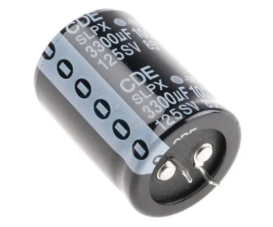63-5048-77 Cornell-Dubilier 3300μF 100V dc Aluminium Electrolytic Capacitor, Through Hole 30 (Dia.) x 40mm +85°C 30mm 10mm SLPX332M100E7P3