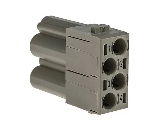 63-5046-76 Han-Modular Series Male Module, 4 Way, Rated At 40A, 830 V, For Use With Heavy Duty Power Connectors, Han CC Protected 9140043041