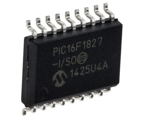 63-4975-89 Microchip PIC16F1827-I/SO, 8bit PIC Microcontroller, 32MHz, 256 B, 4K x 14 words Flash, 18-Pin SOIC PIC16F1827-I/SO