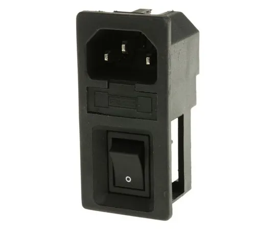 63-5125-20 RS Pro C14 Snap-In IEC Plug Male, 6A, 250 V ac, F*** Size 5 x 20mm 811-7229