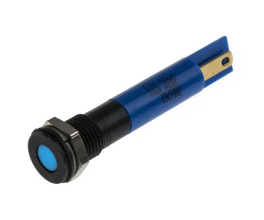 63-4977-90 RS PRO Blue Indicator, 24 V dc, 8mm Mounting Hole Size, Solder Tab Termination, IP67 700-1763