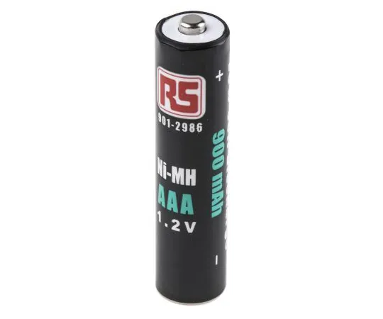 63-5168-05 RS PRO NiMH AAA Rechargeable Battery, 900mAh 901-2986
