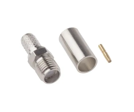63-5180-63 RS Pro Straight 50Ω Cable Mount SMA Connector, Crimp Termination RG-141A/U, RG-58/U, RG-58A/U 921-0203