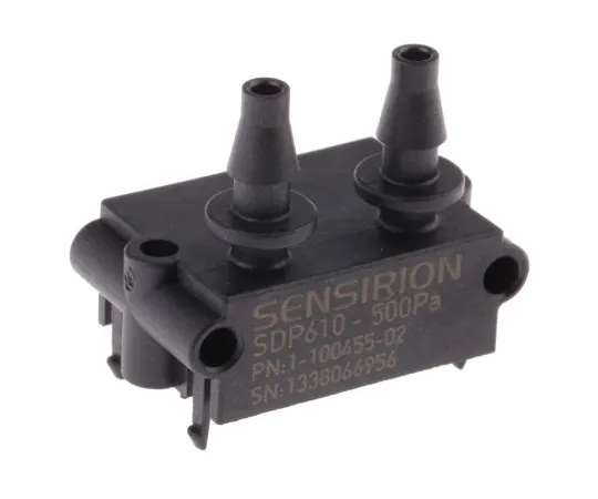 63-5090-81 Sensirion Differential for Air, Non-Aggressive Gas Pressure Sensor, 500Pa Max Pressure Reading , 2.7 → 3.3 V dc, SDP610-500Pa