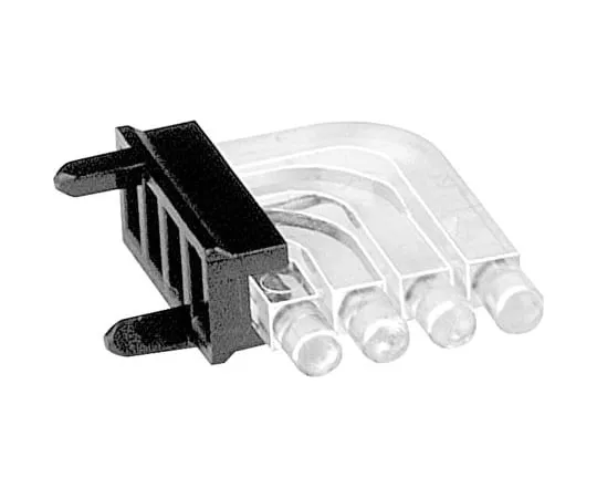 63-5160-41 1296.1004 MENTOR, PCB Mounted 4-Way Right Angle LED Light Pipe, Quad-Level-Row Clear Dome Lens 1296.1004