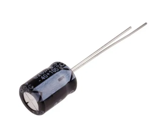 63-4997-73 RS PRO 820μF 6.3V dc Aluminium Electrolytic Capacitor, Through Hole 8 (Dia.) x 11mm +105°C 8mm 3.5mm 11mm 711-0738