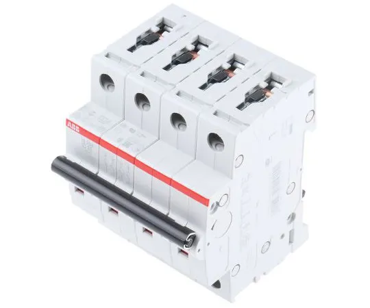63-5050-55 ABB System M Pro S200 MCB Mini Circuit Breaker 4P, 16 A, 6 kA, Curve C S204-C16