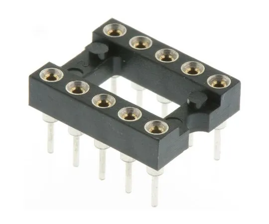 63-4983-11 Preci-Dip 2.54mm Pitch Vertical 10 Way, Through Hole Turned Pin Open Frame IC Dip Socket, 1A 110-87-310-41-001101