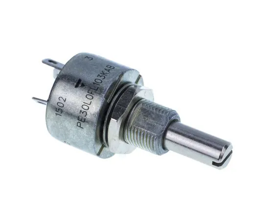 63-5105-73 Vishay 1 Gang Rotary Cermet Potentiometer with a 6 mm Dia. Shaft, 10kΩ, ±10%, 3W, Linear PE30L0FL103KAB PE30L0FL103KAB