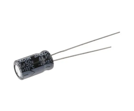 63-4998-45 RS PRO 47μF 50V dc Aluminium Electrolytic Capacitor, Through Hole 6.3 (Dia.) x 11mm +105°C 6.3mm 2.5mm 11mm 711-1444