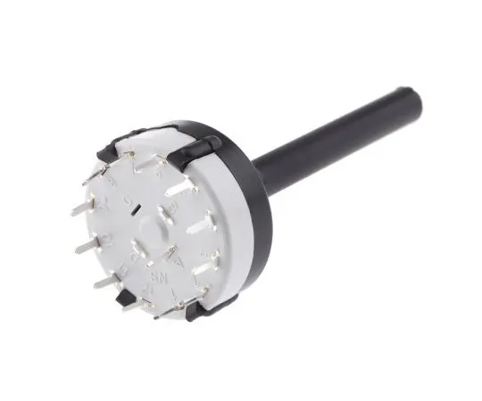 63-5041-78 Lorlin, 12 Position SP12T Rotary Switch, 150 mA @ 250 V ac, Through Hole CK1048RS