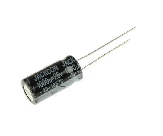 63-4998-12 RS PRO 1000μF 25V dc Aluminium Electrolytic Capacitor, Through Hole 10 (Dia.) x 20mm +105°C 10mm 5mm 20mm 711-1150
