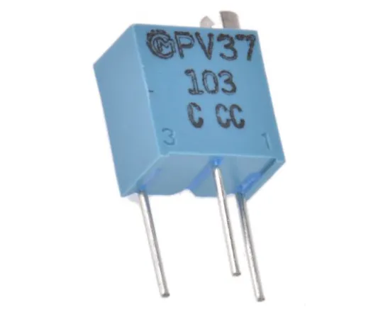 63-5084-06 10kΩ Through Hole Trimmer Potentiometer 0.25W Top Adjust Bourns PV37 Series PV37W103C01B00