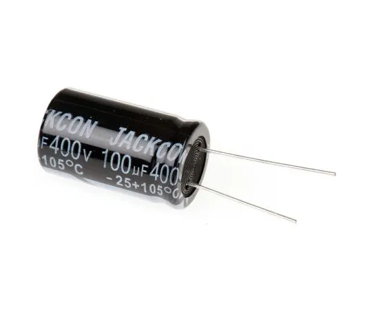 63-4998-94 RS PRO 100μF 400V dc Aluminium Electrolytic Capacitor, Through Hole 18 (Dia.) x 31mm +105°C 18mm 7.5mm 31mm 711-2096