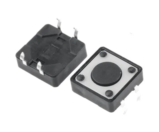 63-5012-73 Black Button Tactile Switch, Single Pole Single Throw (SPST) 50 mA @ 24 V dc 0.5mm FSM100
