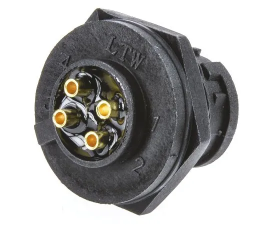 63-5124-72 Amphenol BD Series Panel Mount Connector, 4 contacts Plug BD-04PMMS-LC7001