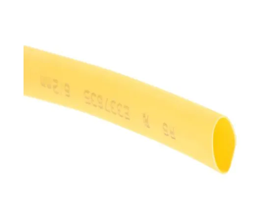 63-4979-21 RS Pro Yellow No Heat Shrink Tubing 6mm Sleeve Dia. x 7m Length 3:1 Ratio 700-4478
